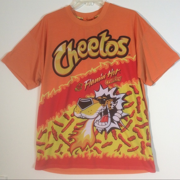 Cheetos Chester Cheetah Hot Orange Graphic T Shirt - Picture 1 of 6